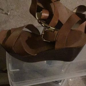 Leather Wedge Sandals